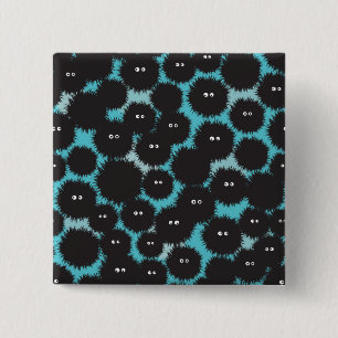 Schwarze Flaute-Monster Button