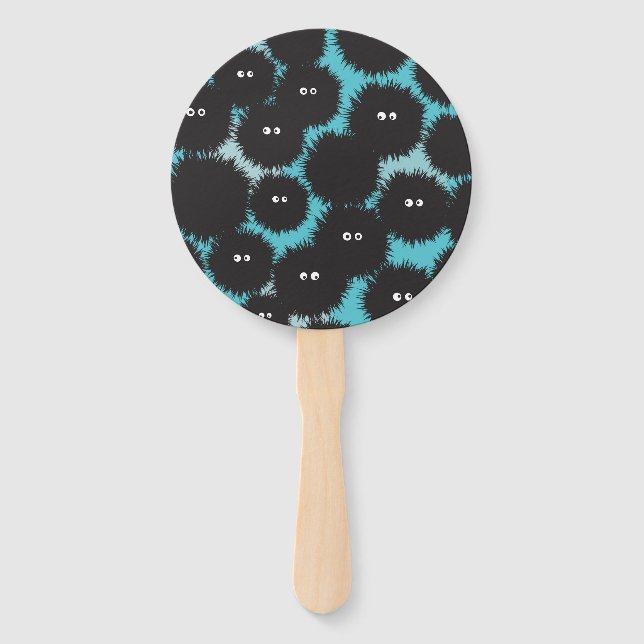 Schwarze Flaute-Monster Fächer (Vorderseite)