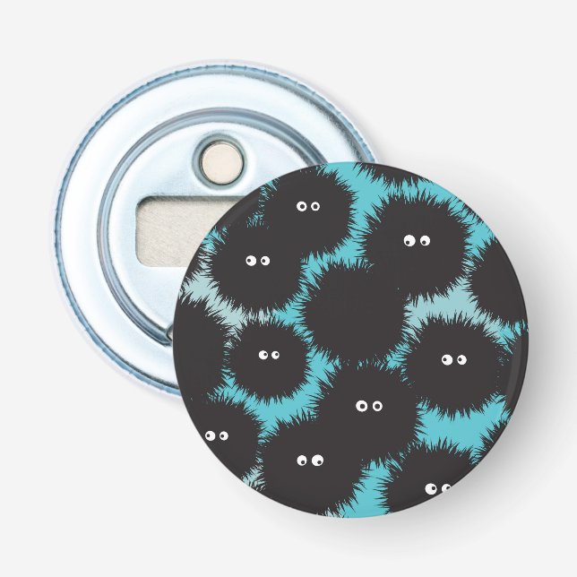 Schwarze Flaute-Monster Flaschenöffner (Vorderseite)