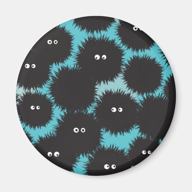 Schwarze Flaute-Monster Magnet (Vorne)