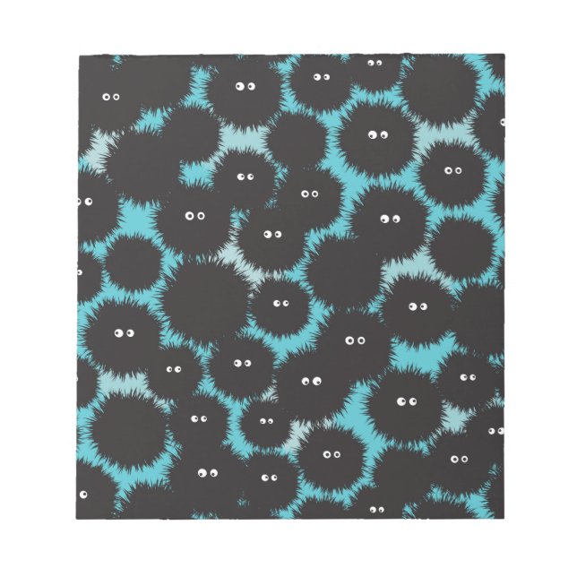 Schwarze Flaute-Monster Notizblock (Vorderseite)