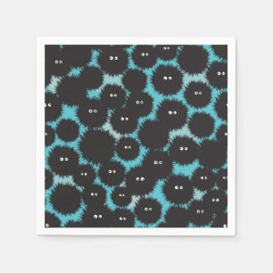 Schwarze Flaute-Monster Serviette