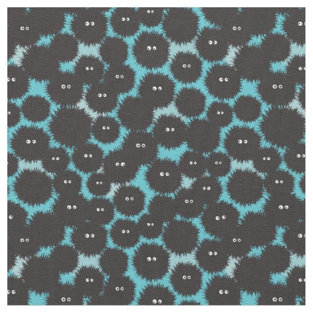 Schwarze Flaute-Monster Stoff (Nahaufnahme)