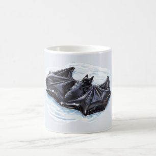 Schwarze Fledermaus Float Strand Kaffeetasse