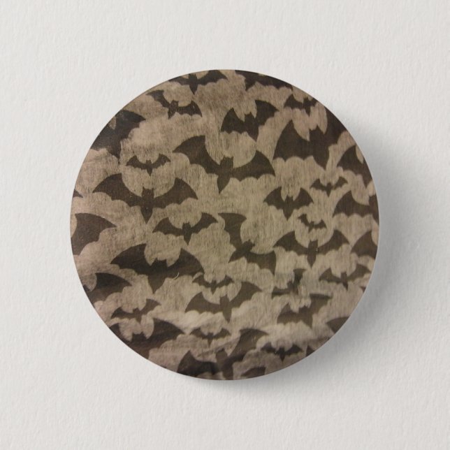 Schwarze Fledermäuse Button (Vorderseite)
