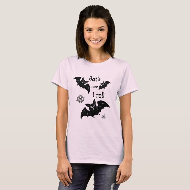 Schwarze Fledermäuse T-Shirt (Vorne ganz)