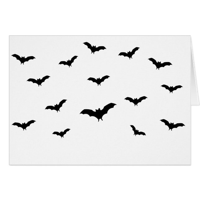 Schwarze Fledermäuse und Niedliches Halloween-Part (Vorderseite (Horizontal))