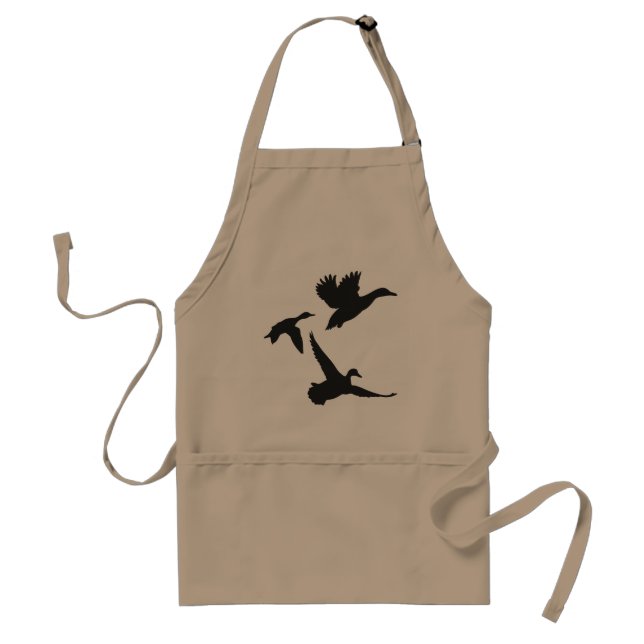Schwarze Fliegen-Enten-Silhouetten Schürze (Vorne)