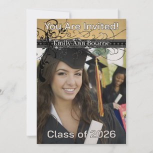 Schwarze flippige elegante Wirbel-Änderung am Einladung