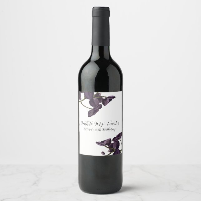Schwarze Flora Tod der Jugend Weinetikett (Vorderseite)