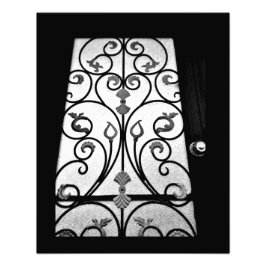 Schwarze Floral Fotodruck