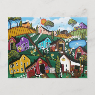 SCHWARZE FOLKART VERLOREN VON LORI EVERETT Postkar Postkarte