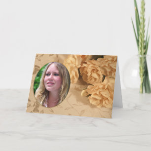 Schwarze Fotokarte mit Nelken Karte