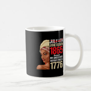 Schwarze Frau 1865 Girl Independence Day American Kaffeetasse