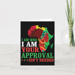 Schwarze Frau Afrikanerin bin ich, die ich bin Ihr Karte