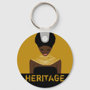 Schwarze Frau Afro Stammes Nekklace AFRICAN Erbe Schlüsselanhänger