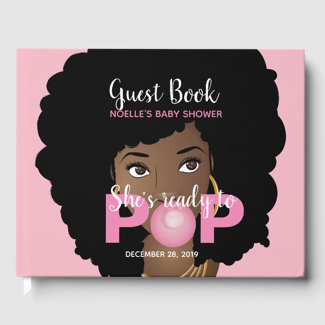 Schwarze Frau, Bereit zum Pop, Bubblegum, Rosa Gästebuch (Vorderseite)