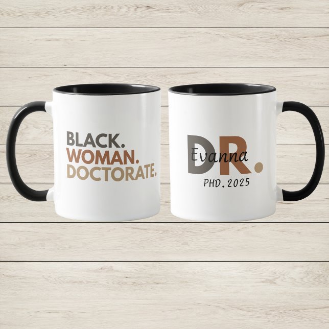 Schwarze Frau Doktorwürde Geschenk, Custom Arzt Ge Tasse (Von Creator hochgeladen)