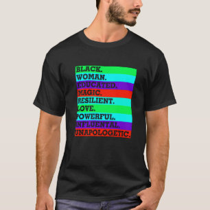 Schwarze Frau erzogen Magie widerstandsfähige Lieb T-Shirt