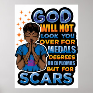 Schwarze Frau Gebet Kriegerin zu Gott beten Poster