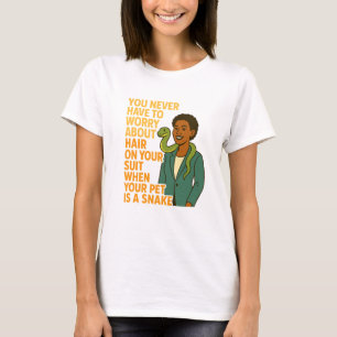 Schwarze Frau & Haustier-Schlange – Lustige Aussag T-Shirt