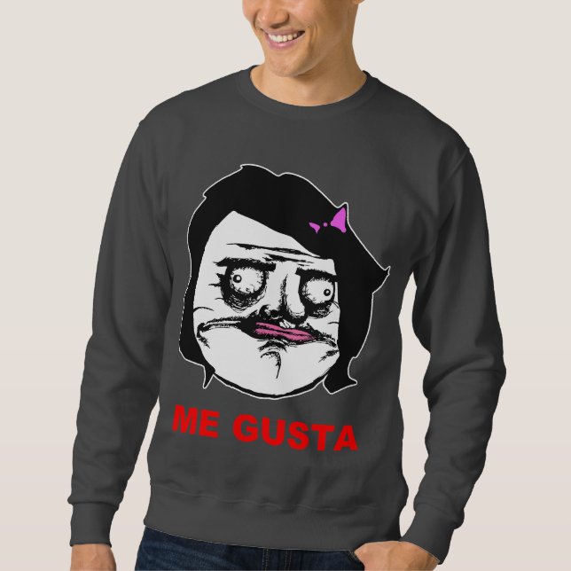 Schwarze Frau ich Gusta Comic-Raserei-Gesicht Meme Sweatshirt (Vorderseite)