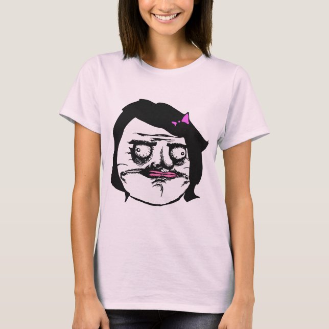 Schwarze Frau ich Gusta Comic-Raserei-Gesicht Meme T-Shirt (Vorderseite)