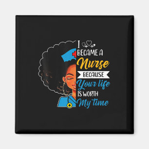 Schwarze Frau Krankenschwester Afro Retro Coole Sc Magnet