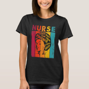 Schwarze Frau Krankenschwester Afro Retro Schwarze T-Shirt