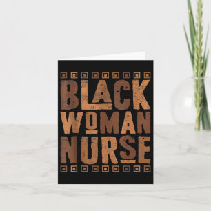 Schwarze Frau Krankenschwester Melanin Afrikanisch Karte