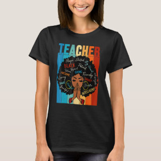 Schwarze Frau Lehrerin Afro Shirt Schwarze Geschic