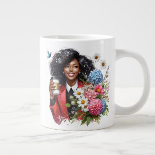 Schwarze Frau Melanin Schwester Afroamerikanerin Jumbo-Tasse