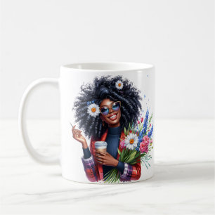 Schwarze Frau Melanin Schwester Afroamerikanische Kaffeetasse