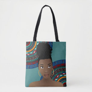 Schwarze Frau, oberste Knoten, Stammeszweig Inspir Tasche