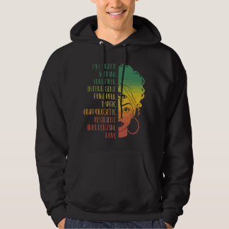 Schwarze Frau Schön Intelligente Afroamerikanerin Hoodie