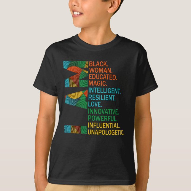 Schwarze Frau Schwarze Geschichte Monat erzogen Sc T-Shirt (Vorderseite)