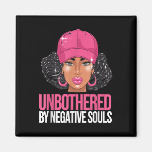 Schwarze Frau unbedacht Afrikanische Afro Queen Magnet