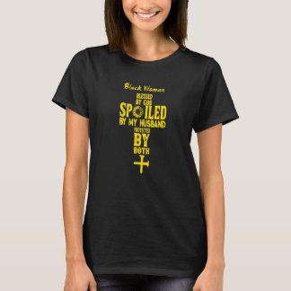 Schwarze Frau, von Gott gesegnet, von meinem Mann  T-Shirt