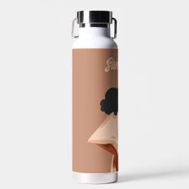 Schwarze Frau, weißes Bikini, Beach Ready Trinkflasche