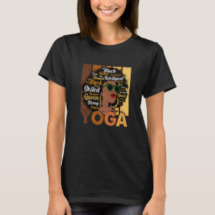 Schwarze Frau Yoga Afro Melanin Cool Schwarze Gesc T-Shirt