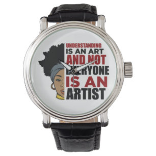 Schwarze Frauen Afrikanische Melanin-Frauen Armbanduhr