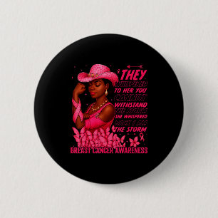 Schwarze Frauen Brustkrebs Überlebende Rosa Band I Button