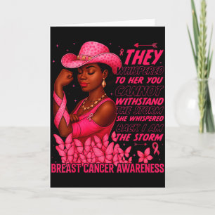 Schwarze Frauen Brustkrebs Überlebende Rosa Band I Karte