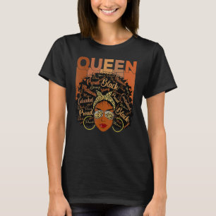 Schwarze Frauen erzogen starke Melanin Königin Afr T-Shirt
