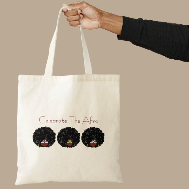 Schwarze Frauen feiern die Afro Tote Tasche (Three afros - celebrate the afro)