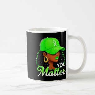 Schwarze Frauen Grüne Schleife Bewusstsein für psy Kaffeetasse