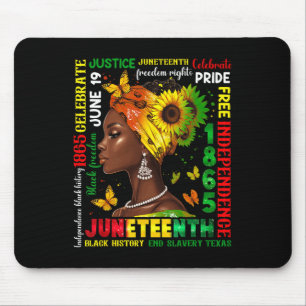 Schwarze Frauen Juneteenth 1865 feiern schwarze Ge Mousepad