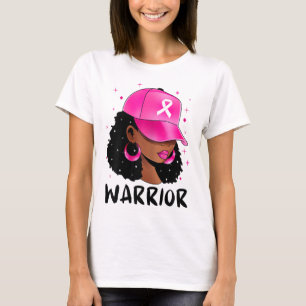Schwarze Frauen Königin Brustkrebs Krieger T-Shirt