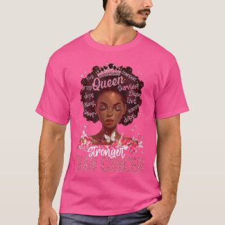 Schwarze Frauen Königin stärker als Brustkrebs ros T-Shirt