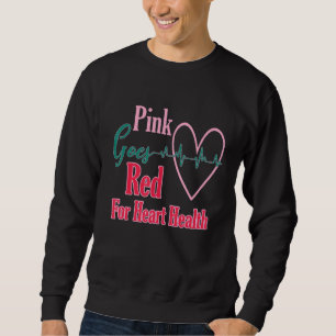 Schwarze Frauen Kostüm Aka Pink wird rot für Herz Sweatshirt